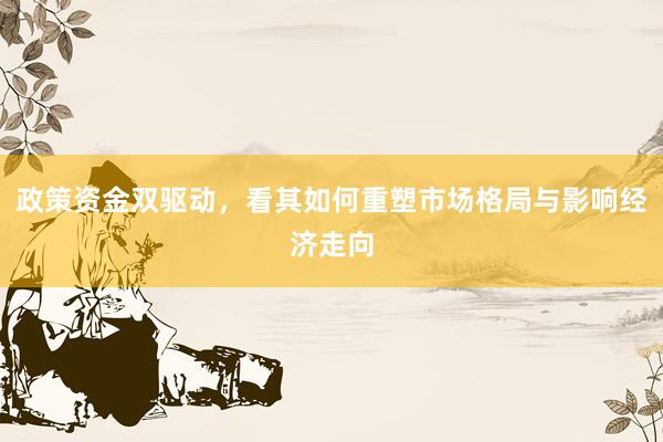 政策资金双驱动，看其如何重塑市场格局与影响经济走向